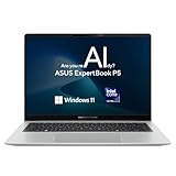ASUS ExpertBook P5 AI Laptop I 14' WQXGA Touch-Display | Intel® Core™ Ultra 5 226V I 16 GB RAM I 512 GB SSD I Intel® Arc™ 130V I I Windows 11 Home I QWERTZ Tastatur I Misty Grey