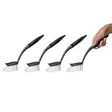 VonBueren 4 x Spülbürste schwarz | 29 x 5,5 cm je Geschirrbürste | Küchenbürste/Bürsten für die Küche und zur Reinigung | Spülbürsten | Bürste mit ergonomischem Griff | Reinigungsbürste