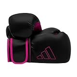 adidas Boxhandschuhe Hybrid 80 - geeignet fürs Boxen, Kickboxen, MMA, Fitness & Training - für Kindern, Männer oder Frauen - Schwarz/Pink - 8 oz