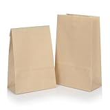 CraftWerk Kraftpapiertüten Geschenktüten 50er Pack - Ideal als Tüte zum selber befüllen für Kindergeburtstag und DIY Adventskalender 2025-26 x 16 x 6 cm