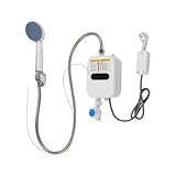 Elektrisch Warmwasserbereiter 3500W 220V Sofortiger Durchlauferhitzer Dusche mit Handbrause Mini Dusche Kit für Küche, Bad