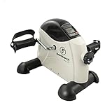Fjoerdesports Mini-Heimtrainer, Arm- und Beintrainer, Bewegungstrainer, 2 in 1, mit Trainingsdisplay, Hometrainer, verschiedene Widerstandsstufen, Ausdauertraining, grau (41 x 40 x 30,6 cm)