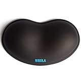 BRILA Ergonomische Silikon-Maus-Handgelenkauflage, kühlendes Silikagel, PU-Leder, Maus-Handgelenkstütze, Pad für Büroarbeit und Laptop, Computer-Gaming