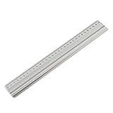 SPRINTIS Schneidelineal aus hochwertigem Aluminium, Lineal mit Anti-Rutsch-Beschichtung und genauer Stahlkante, ohne Fingerschutz (30 cm)