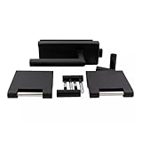 HORI® Glastürbeschlag Set Schwarz I Türschloss-Set Ganzglastüren I Türgriff mit Bändern & Rahmenteil I Glastürschloss Innentür I Glastür Scharniere I Beschläge Glas Eckig | Unverschließbar