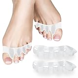 SUNFATT Zehenspreizer,4 Stück-Toe Spacer,wiederholbare waschbare Gel-hallux valgus korrektur,Zehentrenner zum Entspannen der Zehen,um Ballenzehen,Hammerzehen,Hallux Valgus zu lindern