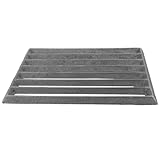 Sewroro Schwerer Gusseisen Grillrost Rechteckig 23,5x17cm Robustes Campinggrillgitter mit Gleichmäßiger Hitzeverteilung für Holzkohlegrills