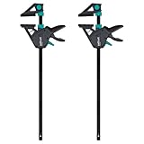 wolfcraft 2 Einhandzwingen PRO MAX I 8662060 I 250 kg Spannkraft für höchste professionelle Ansprüche I hohe Haltekraft I 450 mm Spannweite I Made in Europe