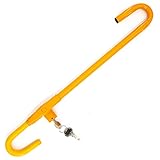 PRETEX Lenkradschloss für Auto - Lenkradkralle für Auto Wohnmobil - Lenkradsperre Auto aus Stahl - Wegfahrsperre Auto ausziehbar von 67 bis 81cm - Diebstahlschutz Auto - Gelb