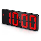Ankilo Neuester digitaler Wecker, LED-Uhr, elektronische Tischuhr mit Temperaturanzeige, Reisewecker, einstellbare Helligkeit, 12/24-Stunden-Anzeige, Digitaluhr für Zuhause, Schlafzimmer, Büro, Kinder