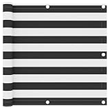 Gecheer Balkon-Sichtschutz Anthrazit und Weiß 90x300 cm Oxford-Gewebe, Balkon Sichtschutz Balkonabdeckung Balkonbespannung für Kleinbalkon Garten Loggia134880