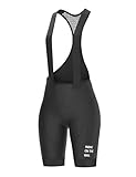 INBIKE Bib Shorts Damen Rennrad Hose Radhose Kurz Gepolstert mit Träger Radsport-trägerhosen Trägerhose Fahrrad Sitzpolster Sommer Schwarz M