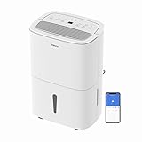 SHINCO 50L Wifi Luftentfeuchter mit Pump, für 165m³(55m²) Räume, 7L Wassertank, Aktivkohlefilter, Energieeinsparung,Automatischer Neustart,Timer, Kontinuierliche Abfluss, Wäschetrocknerfunktion,Weiß