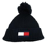 Tommy Hilfiger Mütze Big Flag Beanie Pom Pom Space Blue dunkelblau