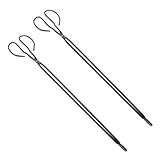 OSALADI 2 Stück Kaminzange aus Eisen 50cm lang Robuste Feuerzange mit Großem Kopfclip Hitzebeständig für Kamin Holzofen und Outdoor Feuerstelle