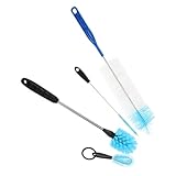 IWOWHERO Flaschenbürsten Set Für Die Gründliche Reinigung Von Flaschen Und Bechern 1 Satz Rohrreinigungsbürsten Mit Langem Griff Ideal Für Trinkblasen Und Babyflaschen Langlebig Und
