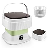 HIUYRFS Mini Waschmaschine 11 Liter mit Schleuderkorb, kleine Wasch-maschine, Camping Reise-Waschmaschine, Mobile Single Reisewaschmaschine