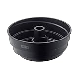 Original Kaiser Inspiration Twister Gugelhupfform 25 cm, Backform mit außergewöhnlicher Spiralstruktur, Kuchenform aus Aluminiumguss, antihaftbeschichtet, Schwarz