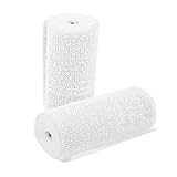 HEALSOPTHY 2 Rollen Schnelltrocknendes Gipsbinden Gipstuch für Modellbau Landschaftsgestaltung DIY Bergformung Stabiles Formgebungsgewebe für Skulpturen Masken und Bastelprojekte