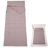 Reiseschlafsack, 75 x 210 cm, leicht, tragbar, extra breites, atmungsaktives Futter, kompaktes Reise-Bettwäsche, Schlafsackeinlage für Camping, Hotels, Picknick, Outdoor-Abenteuerausflüge, bequemer