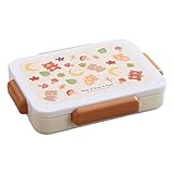 Brotdose, wiederverwendbar, 5 Fächer, Portionskontrolle, auslaufsichere Dichtung, langlebiges Design, spülmaschinenfest, Küchengeschirr für Meer, Sommer, Pendeln, lange Fahrt, Sport, Reisen, Arbeit