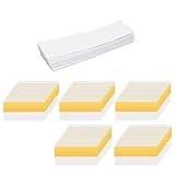 SHENGYIG Visitenkartentaschen Selbstklebend 50 Stück Etikettenhalter Selbstklebend 3 x 10 cm, Beschriftungsfenster Selbstklebend mit Blankopapier, Transparenter Preisschilder für Regale Bibliotheken
