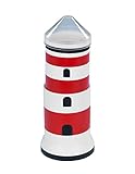 WENKO Wattepad- und Ohrstäbchenhalter - Wattepadspender, Wattestäbchenhalter, mit diesem,Lighthouse'-Spender abheben, der EIN schönes dekoratives Wahrzeichen im Badezimmer Sein Wird