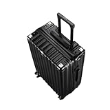 Jidanmian Handgepäck, Hartschalenkoffer mit Haken, wasserdichter und robuster Großraumkoffer mit Rollen für Reisen(Black,26')