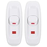 BUGUUYO 2 Stück Inline Schnurschalter mit Kontrollleuchte Zwischenschalter für Tischlampen LED Beleuchtung Einfache Installation Überlastschutz Geeignet für Wohnraum und