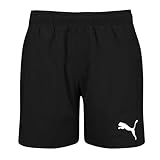 PUMA Jungen Medium Length Shorts Swim Trunks, Black, 164