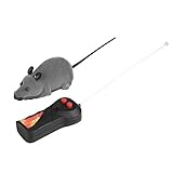 Elektrische Drahtlose Fernbedienung Ratte, RC Ratte Maus Mäuse Katzen Spielzeug für Katze Haustiere Kinder Geschenk mit 2 Modi Bis zu 7,5 m(grau)