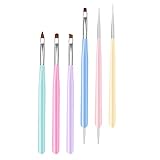 Ipetboom 6St Nagelstift Entwürfe Stift zum Nagellackieren Spitze Stifte Nail Art DIY Zubehör nagelbürste nail pinsel nagellackstift Nagelkunststift Maniküre-Zeichenwerkzeug hölzern Colorful