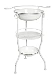 HAKU Möbel Waschtisch antikweiß, Metall - Maße: B 56 cm x H 85 cm x T 40 cm, Style: Industrial