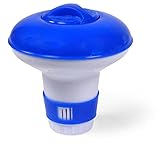 Dosierschwimmer Mini für Pool 20g Tabletten - Einstellbarer Stellring für langsam lösliche Chlor- und Sauerstofftabletten - Ø 12 cm kompakter Schwimmdosierer