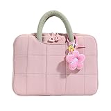 predolo Laptop-Hülle, Notebook-Hülle, 16 Zoll, lässiger Reißverschluss, stilvolle Computer-Tragetasche, Laptop-Tasche für Pendeln im Büro, Rosa