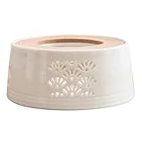 Healeved Keramik Teewärmer Rund Hohl mit Rutschfester Unterseite Stövchen für Zuhause Büro Teekannenwärmer für Tee und Milch