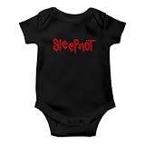 SMARTYPANTS Sleepnot Baby-Strampler – Sleep Not Knot Slipknot Music Rock Heavy Metal, lustige Babyparty, Baby-Strampler, Schlafanzug, Body, Weste, Geschenk (schwarz, 6–12 Monate)