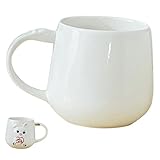 ABOOFAN Espressotassen, Cartoon, niedlich, Hase, Kaffeetasse, Keramikbecher, Haushaltsbecher, Porzellanbecher, Saftglas, Kaffeetasse, Büro, Wassertasse, Weiß