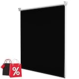 bobodeco Verdunklungsrollo ohne Bohren & mit Bohren, Verdunkelungsrollo Klemmfix, Schwarz B50 x H150cm (Stoffbreite 45cm), Thermorollo Sichtschutz Sonnenchutz, Rollos Hitzeschutz für Fenster & Tür