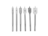 Flachbohrer Flachfräsbohrer-Set, 6-teilig, 10-25 mm, Sechskantschaft, für Weich- und Hartholz Profi Hobby Handwerker