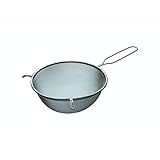 KitchenCraft Küchensieb, Hochwertige Passiersieb mit Griff, Extra Großes Sieb für die Küche, Feinmaschiger Seiher für Reis/Nudeln/Gemüse/Obst/Mehl, Silber Edelstahl, Ø 20 cm