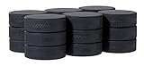 Winnwell 18 Schwarze Eishockey-Pucks – Standard-Eispuckey-Box mit 170 g, offizielle Größe, perfekt für die Handhabung von Stöcken und Workouts für