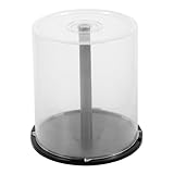 Leere Medienkuchenbox, schwarze ABS-Spindel, 100 Stück, leerer Behälter, runder Schutzbehälter, DVD-Kuchenbox, Hartschalen-DVD-Halter zum Brennen von Videospielen, Software-Sammlung, Konservierung