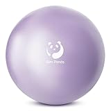 Slim Panda Gymnastikball Klein, 23 cm Pilates Ball mit Aufblasbarem Strohhalm, Soft Yoga Ball für Senioren Therapie, Hause, Fitness, Balance Training(Helles Lila)