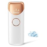 IPL Geräte Haarentfernung Laser mit Kühlfunktion, MAX 19.8J, 999.900 Lichtimpulse, 9 Energiestufen, Schmerzfreie IPL Haarentfernungsgerät für Frauen, Männer, Achseln, Bikini, Beine, Körper, Weiß