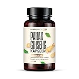 BRAINEFFECT Panax Ginseng Premium (ohne Zusatzstoffe) - Optimale Dosierung - 120 Kapseln