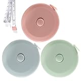 3 Stück Massband Körper, Einziehbares Maßband, Maßband Nähen Körper Schneidermaßband Measuring Tape zum Messen von Länge, zum Messen von Länge, Brust, Taille usw,150cm/60 Zoll