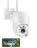 VOLTKARE 1080P Überwachungskamera für den Außenbereich, 2,4 G kabellose 360-Grad-Kamera mit 2-Wege-Audio, Farb-Nachtsicht, Bewegungs-Tracking, IP66 wasserdicht