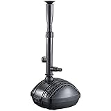 AquaForte FP-3000 mit FT04, Springbrunnenpumpen-Set inklusive Zubehör, Wasserglocke und mehrstufigem Springbrunnenkopf, maximale Durchfluss 3 m3 pro Stunde, maximale Förderhöhe 2.8 Meter, 60 Watt