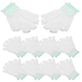 CRILSTYLEO 10 Paar Handschuhe Ausleger Fleck Schwerstarbeit Handballschuhe Fäustel Gewächshaus Arbeitsgerät Weiß Nylon